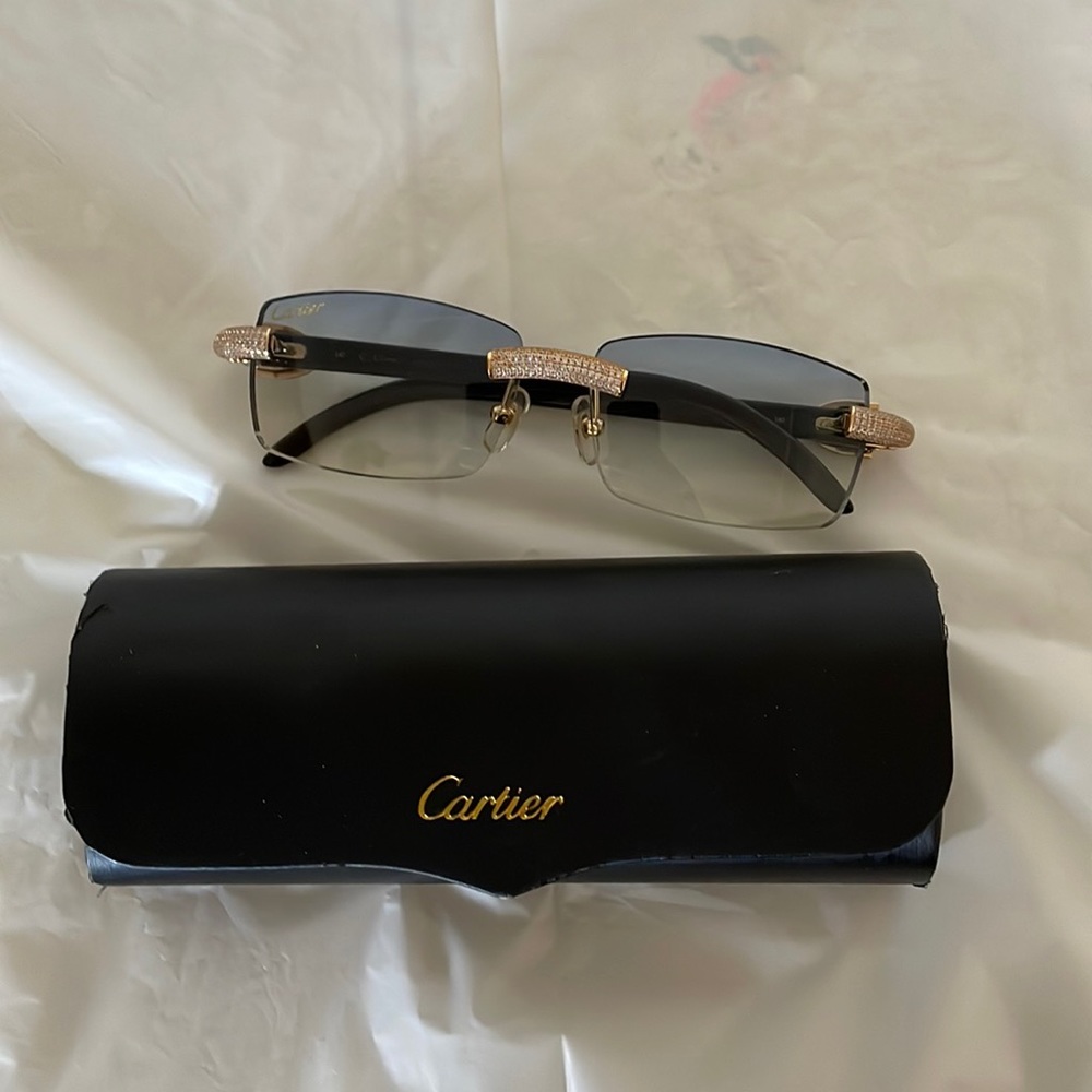 Cartier glasses buffalo horn